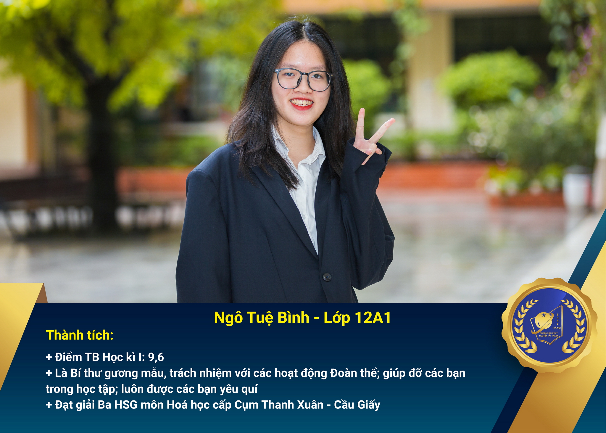 Chân dung học sinh nhận Học bổng Nguyễn Tất Thành lần thứ 41 và 42 – Khối 12 - năm học 2021 – 2022